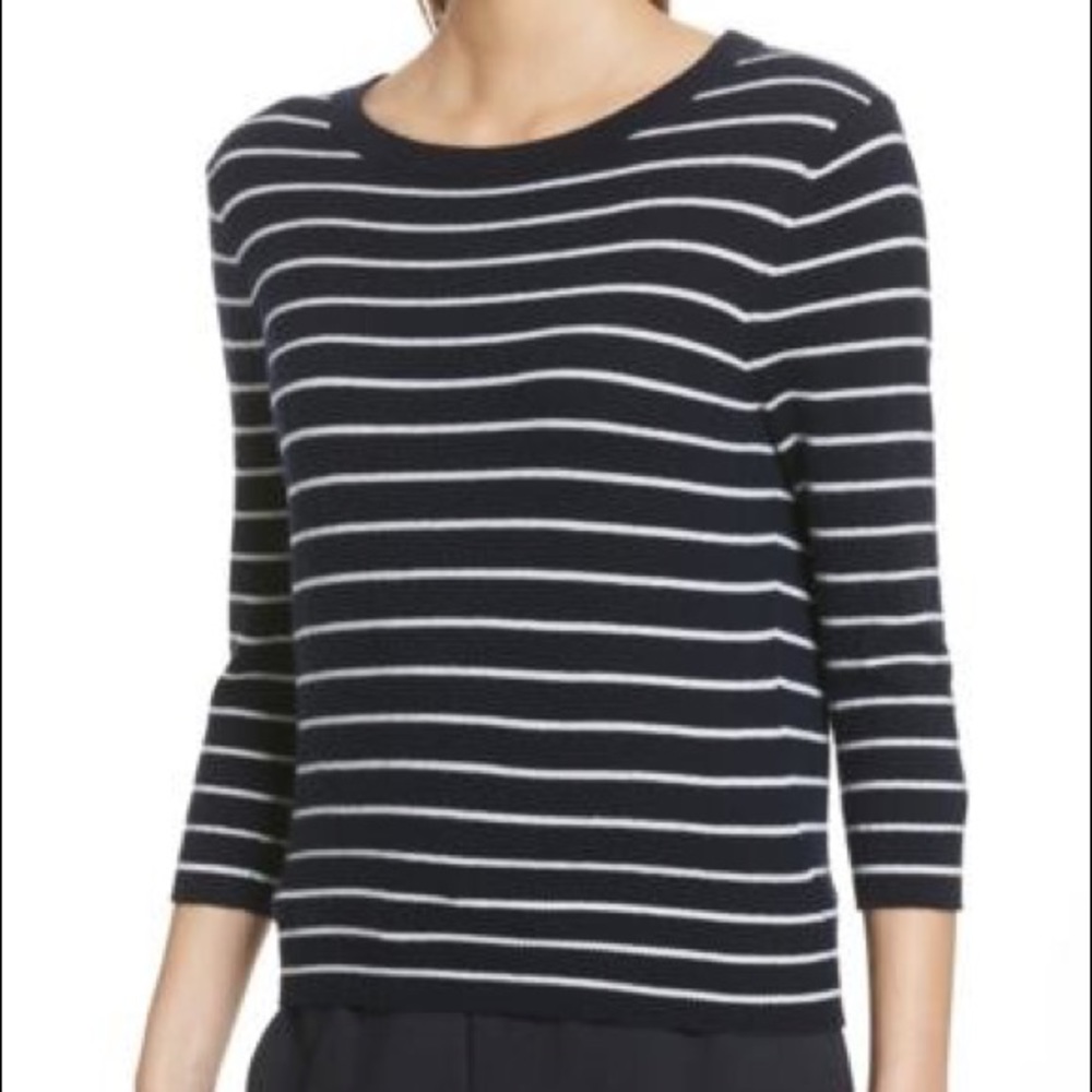 Vince Stripe Cashmere tie back Sweater